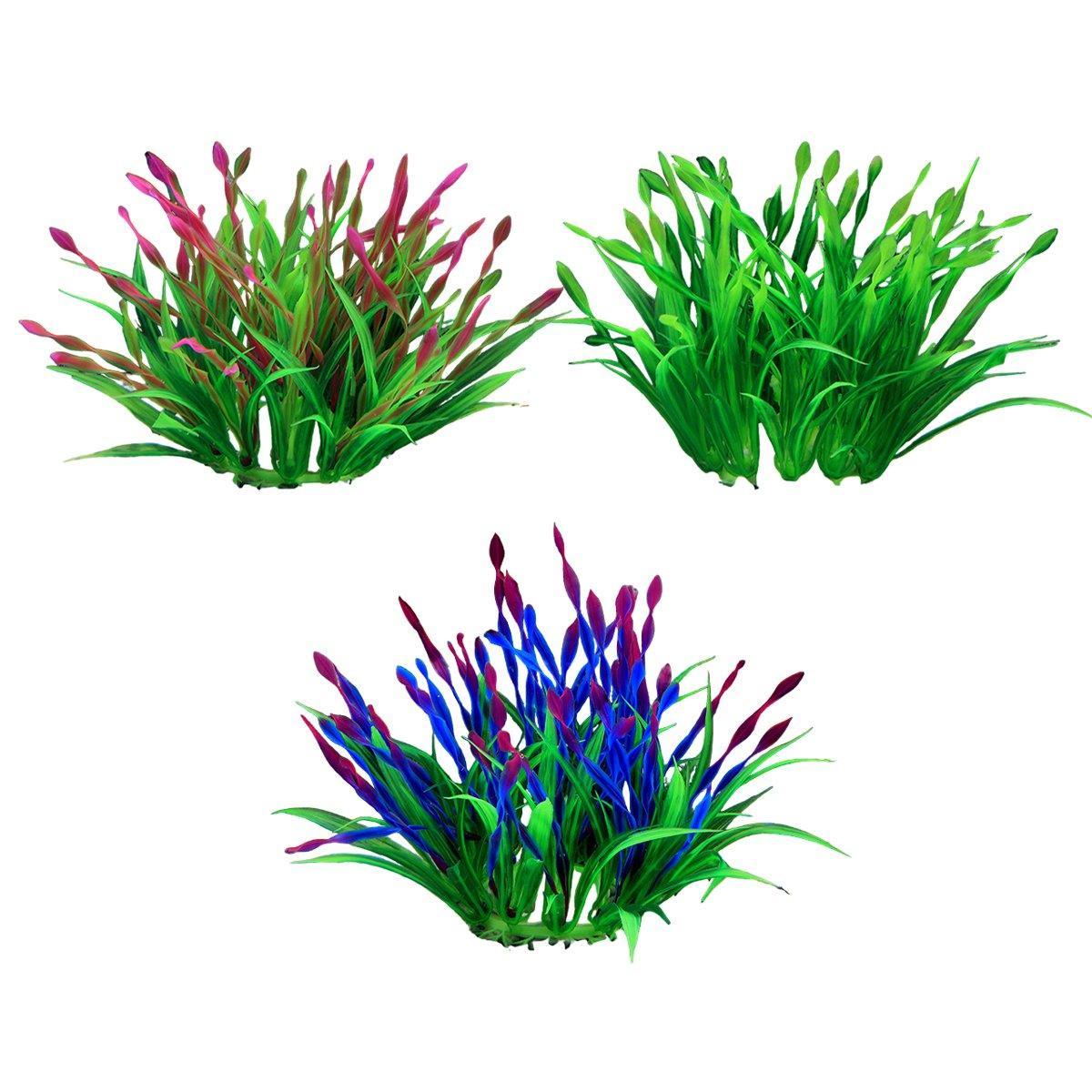 Artificial Water Grass Fish Tank Decoration Aquarium Landscape Simulation Plants - 04-3PCS