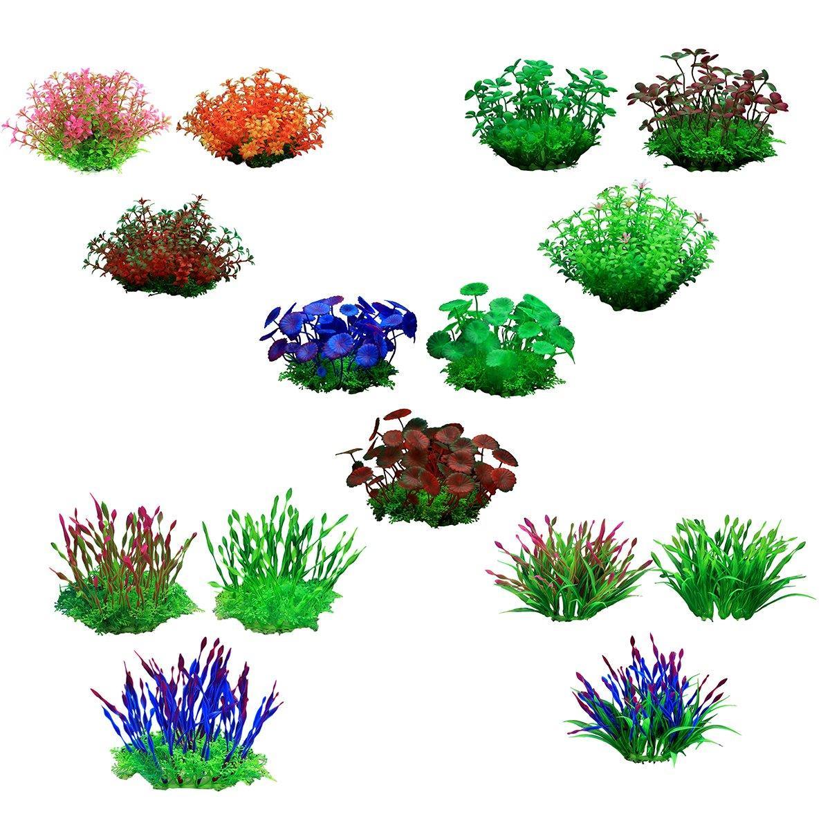 Artificial Water Grass Fish Tank Decoration Aquarium Landscape Simulation Plants - 05-3PCS
