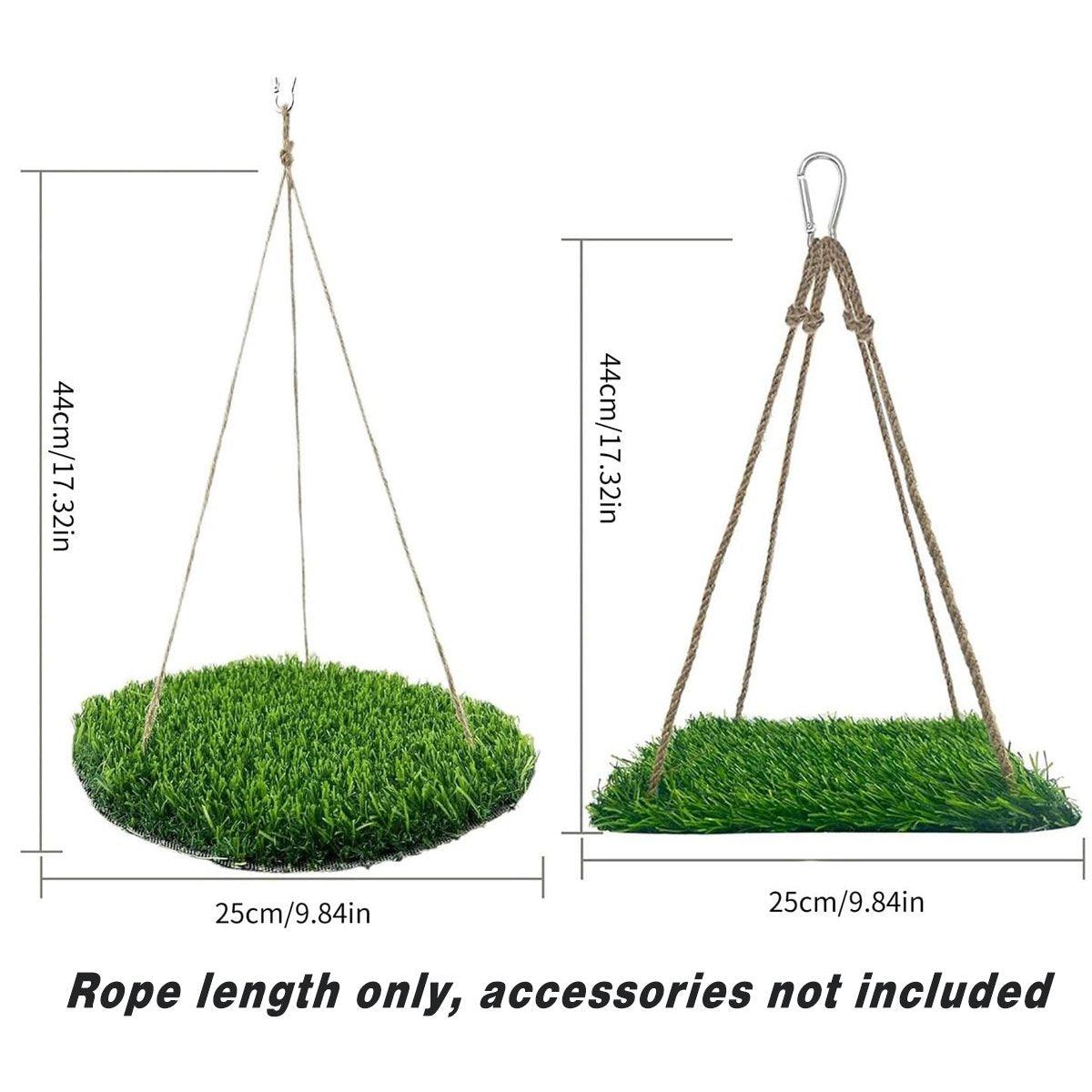 Parrot Turf Hammock Climbing Toy for Hamster Pet Bed Hanging Swing for Small Pet - Roundness