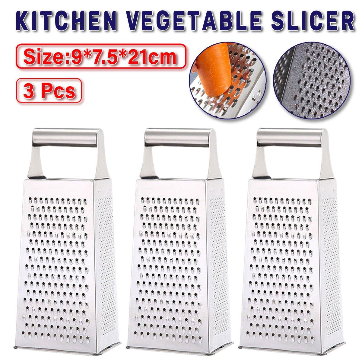 3pcs Stainless Steel Vegetable Slicer Grater Kitchen Multi-Function Grater Tool