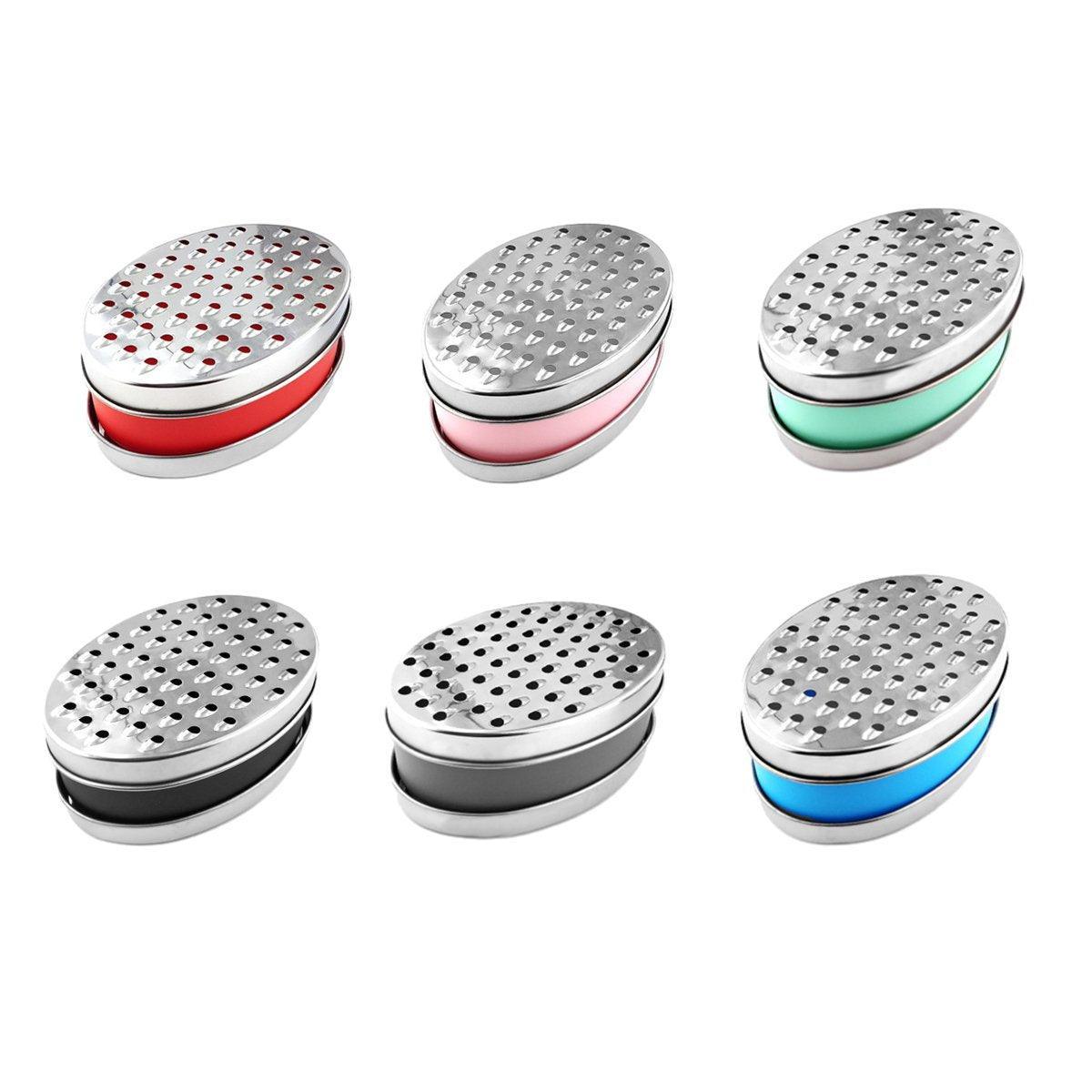 Stainless Steel Kitchen Cheese Grater with Container Storing Fruits Cheese Box - Black