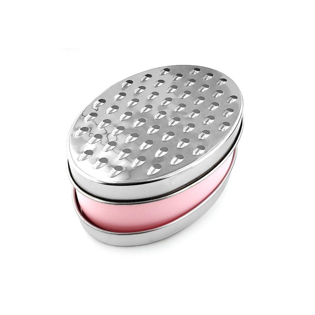 Stainless Steel Kitchen Cheese Grater with Container Storing Fruits Cheese Box - Grey