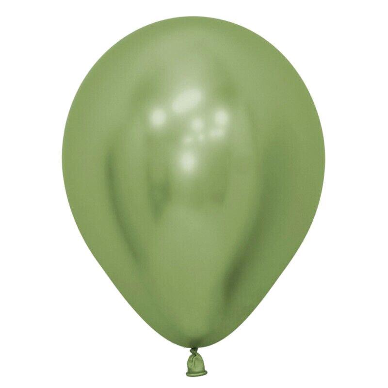 Metallic Latex Balloons 12 Inch Chrome Party Balloons for Birthday Wedding Decoration - Green 50PCS