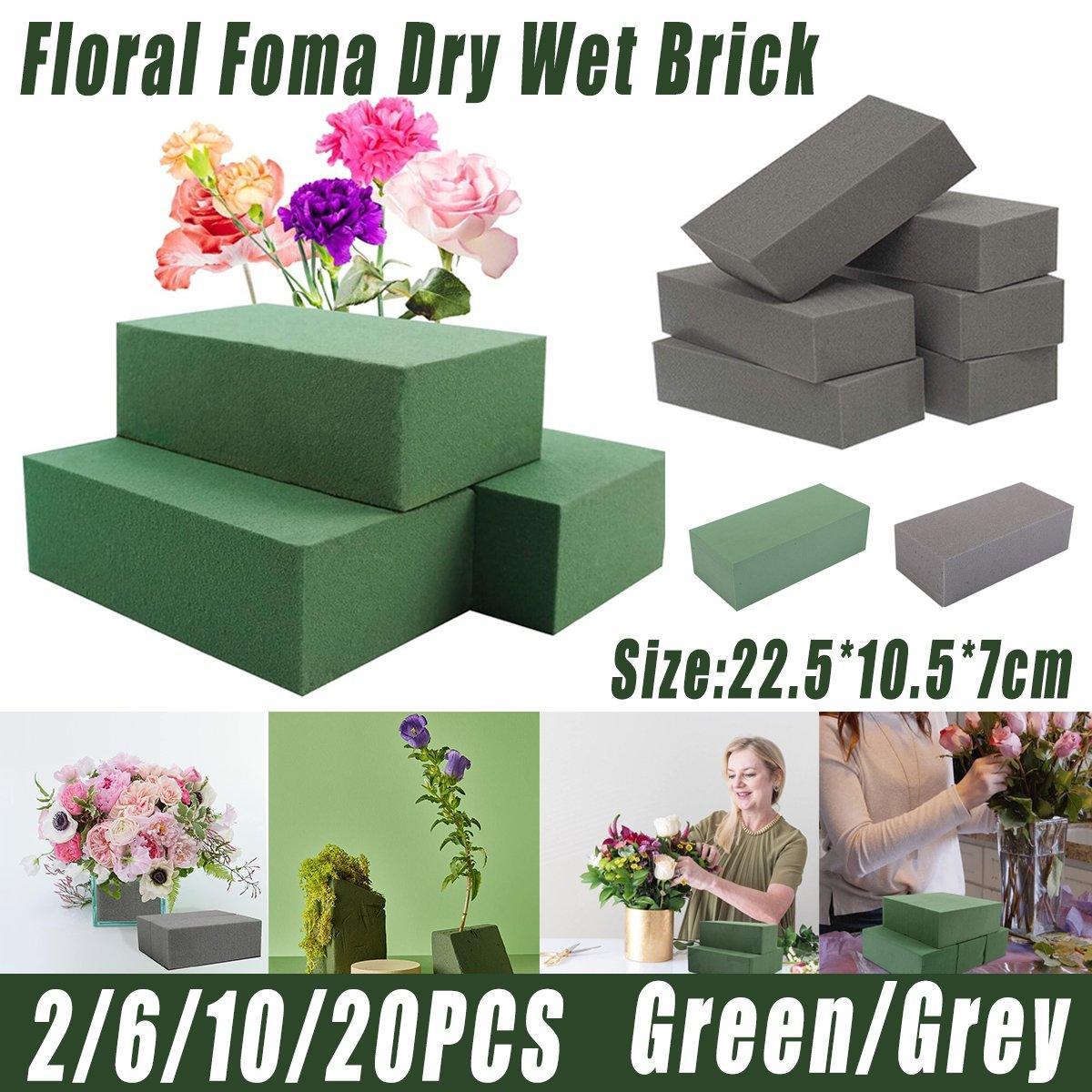 Floral Foam Blocks for Dry Wet Artificial Flower Arrangements Florist Supplies - Dry 2PCS
