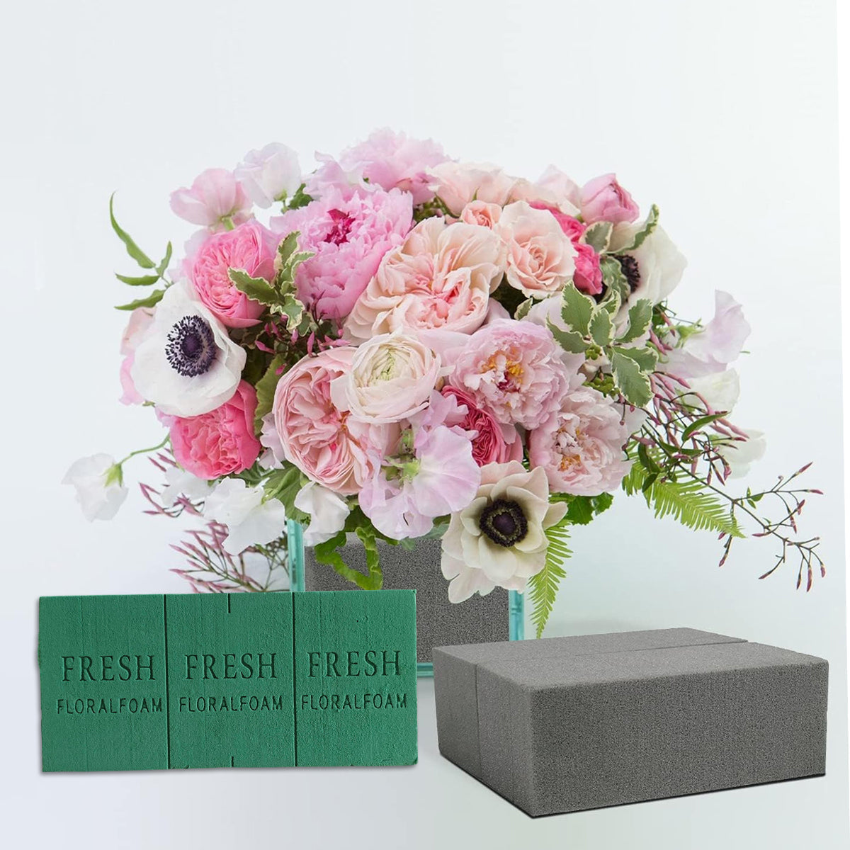 Floral Foam Blocks for Dry Wet Artificial Flower Arrangements Florist Supplies - Dry 2PCS