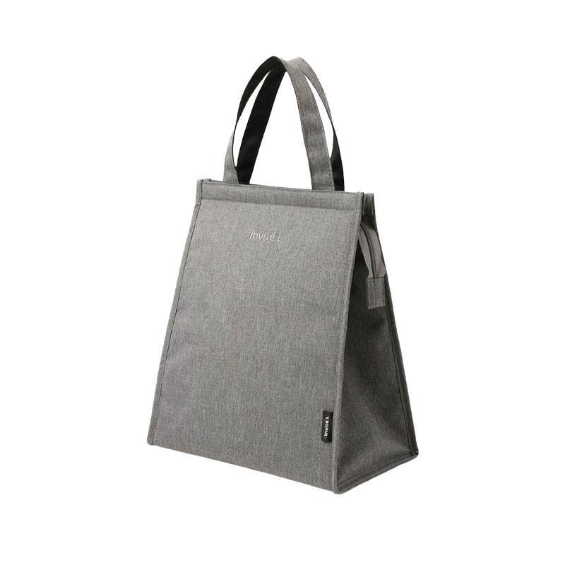 M Size Lunch Bag Thermal Insulated Box Bento Pouch Food Tote Work School Picnic - Grey