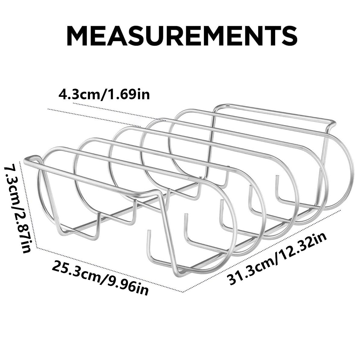Barbecue Grill Net Outdoor BBQ Rack Cooking Basket Baking Tool Picnic Camping - Silver