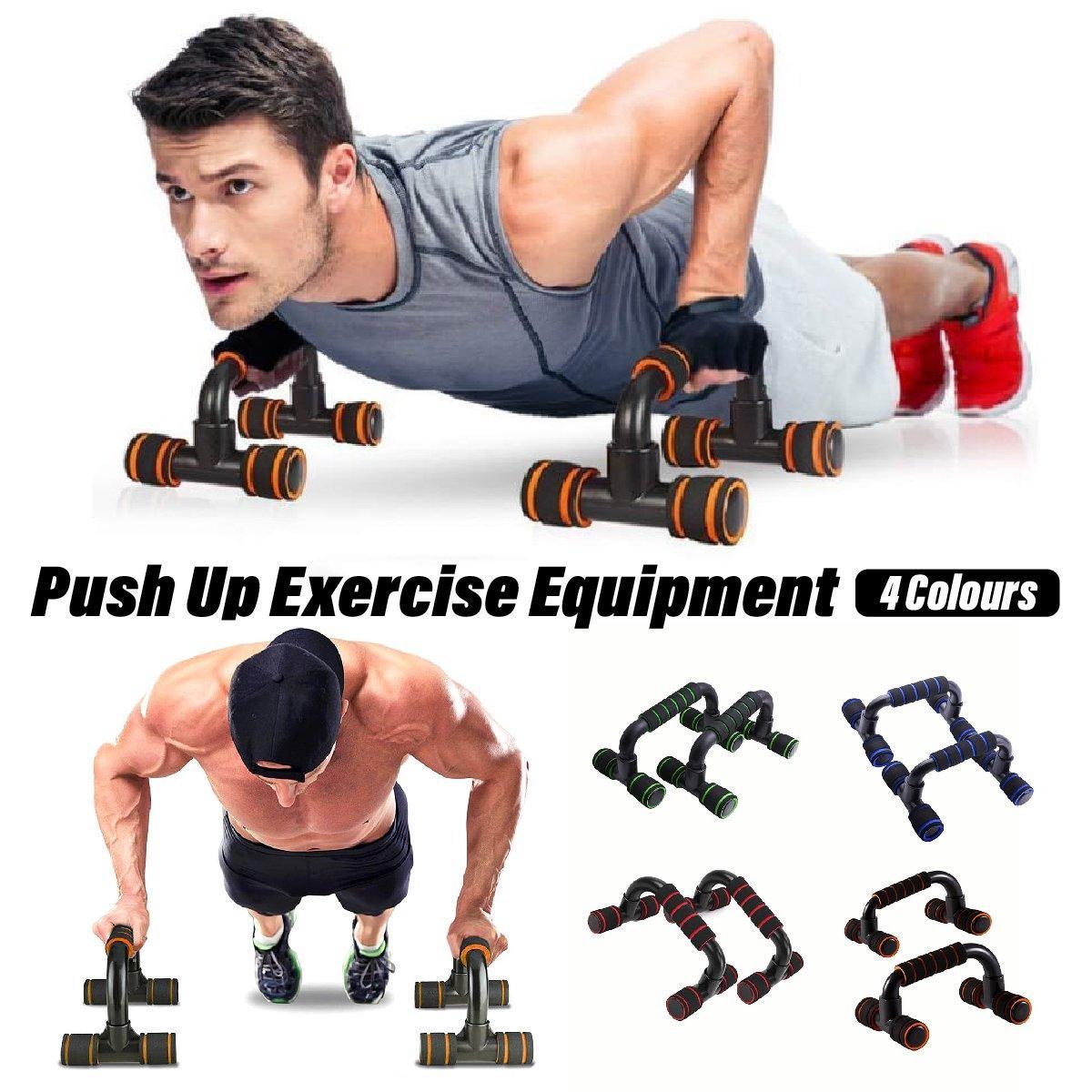 H Shaped Push Up Bars Home Fitness Equipment for Chest Arm Shoulder Training - Orange