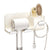 Hair Dryer Holder Rack Plastic Wall Mount No Drill Bathroom Organizer Storage - Gold