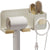 Hair Dryer Holder Rack Plastic Wall Mount No Drill Bathroom Organizer Storage - Gold