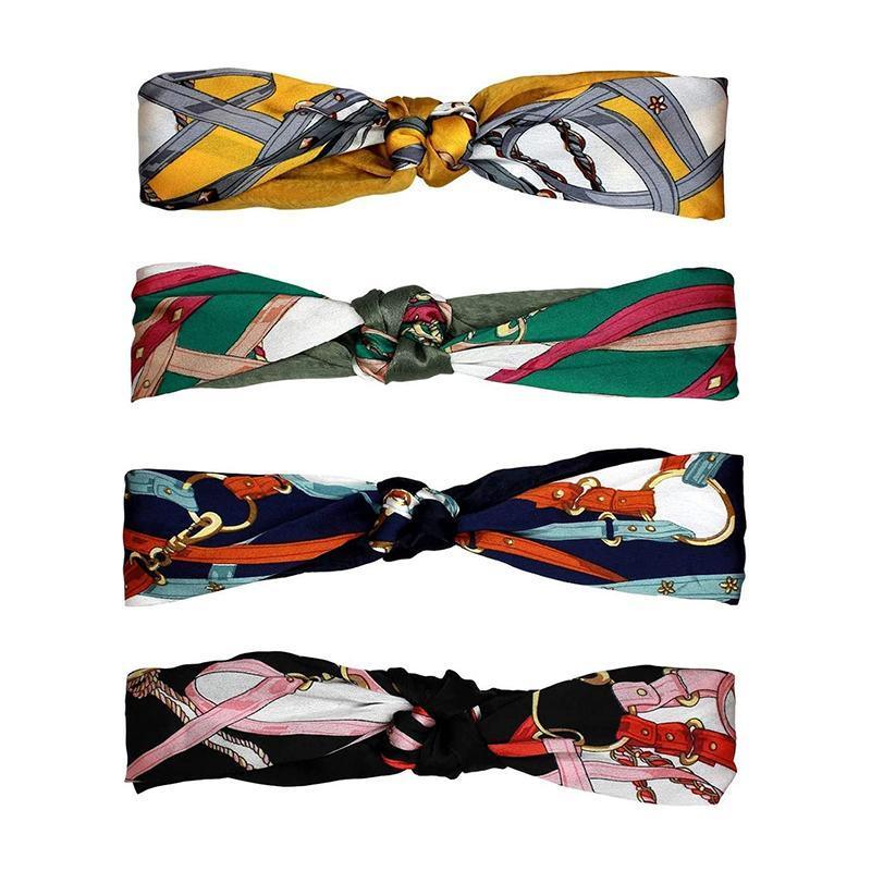 Women Lady Boho Bohemian Cross hair head headband band Scarf Wrap Bandana AU - Black