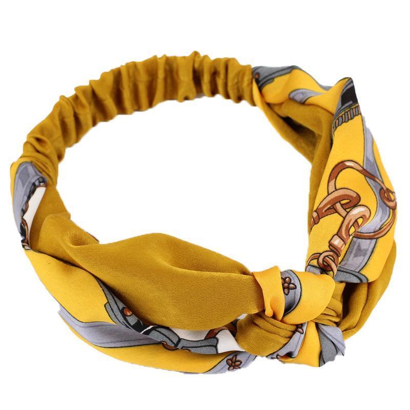 Women Lady Boho Bohemian Cross hair head headband band Scarf Wrap Bandana AU - Black