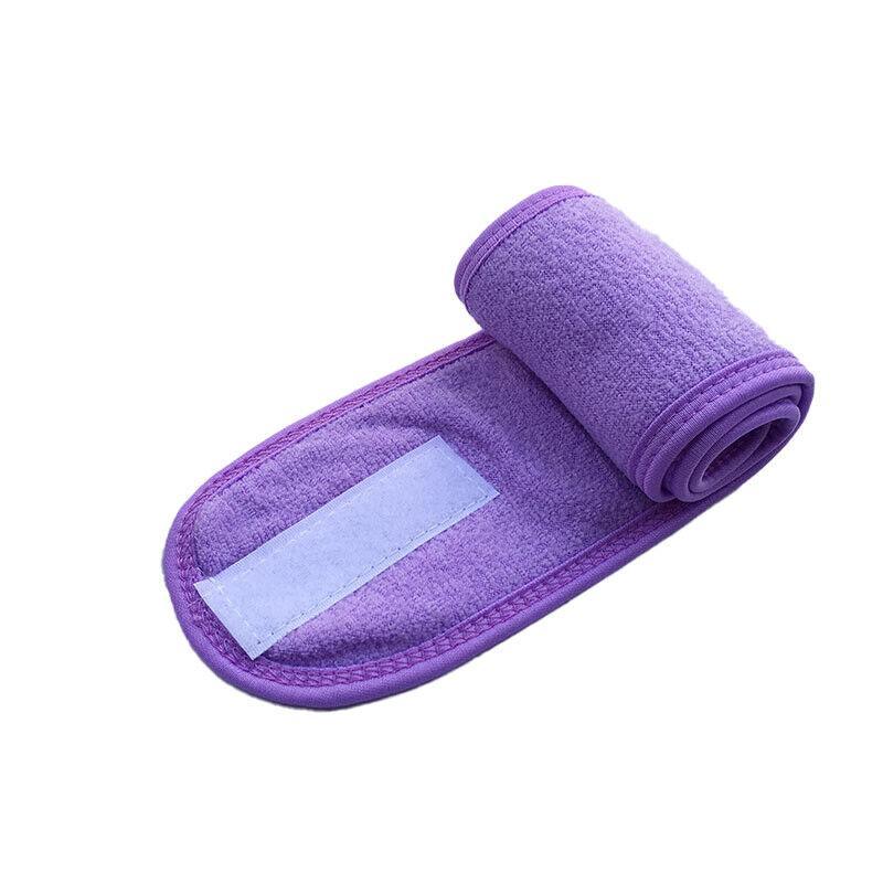 8-Colours Wrap Head Band Hairband Hair Band Adjustable Facial Make Up Face Wash Au - Black