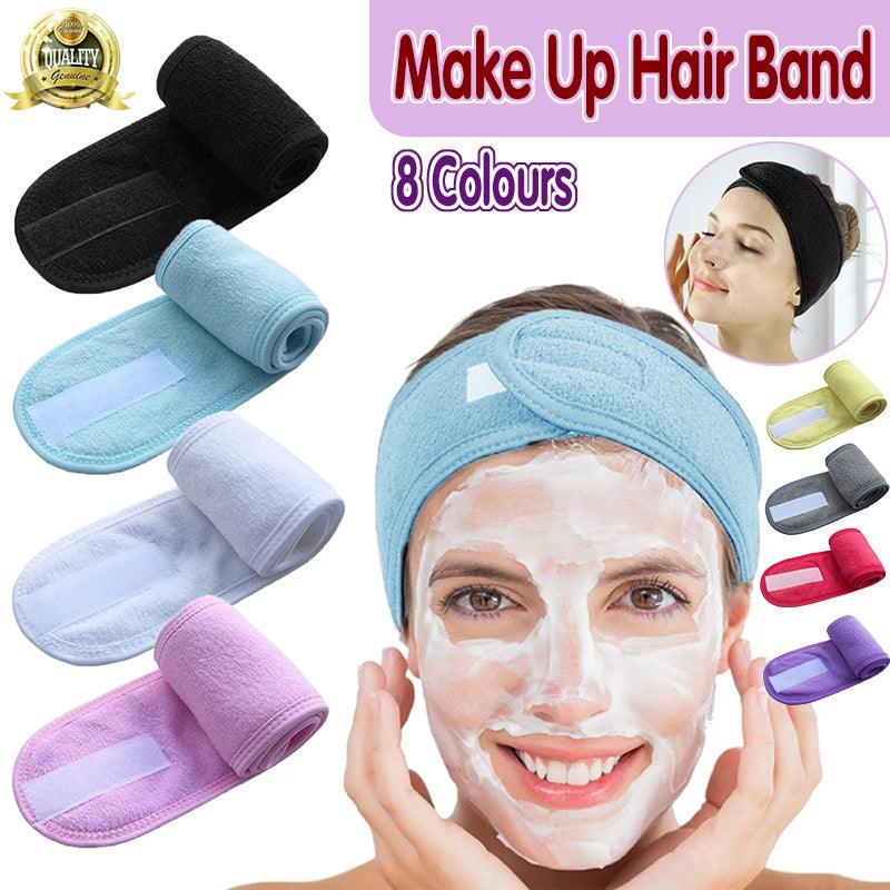 8-Colours Wrap Head Band Hairband Hair Band Adjustable Facial Make Up Face Wash Au - Purple