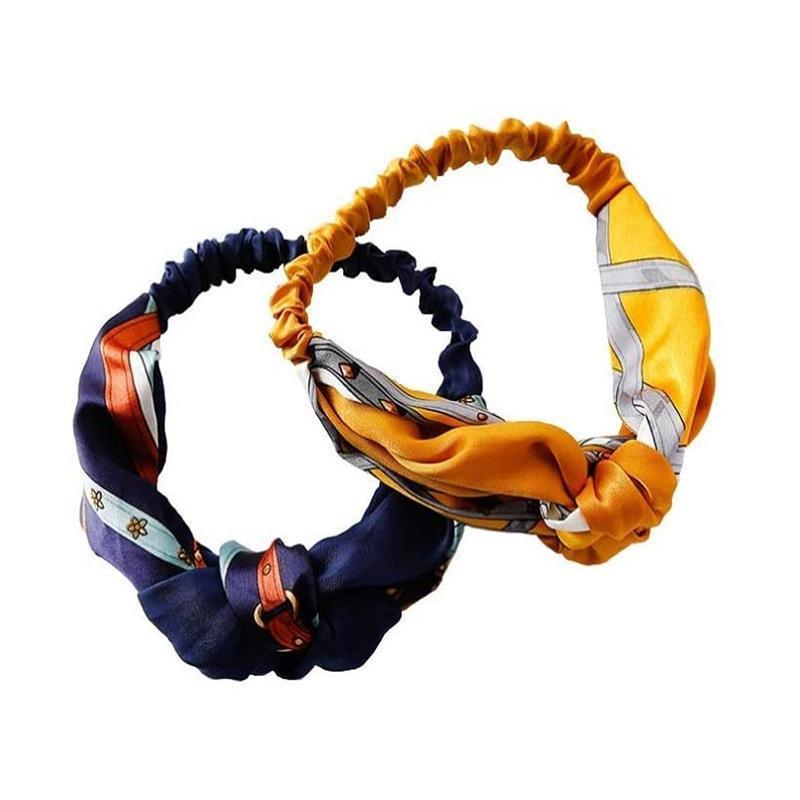 Women Lady Boho Bohemian Cross hair head headband band Scarf Wrap Bandana AU - Yellow