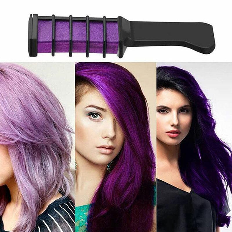 10 Colours Hair Chalk Comb Kit Temporary Hair Dye for Parties and Creative Play