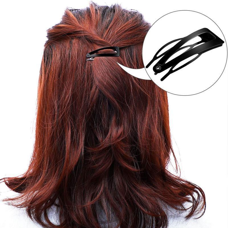 UP 30X Double-grip Hair Clips Metal Snap Barrettes Hair Styling Tool Women Girls - Rose Gold(10PCS)