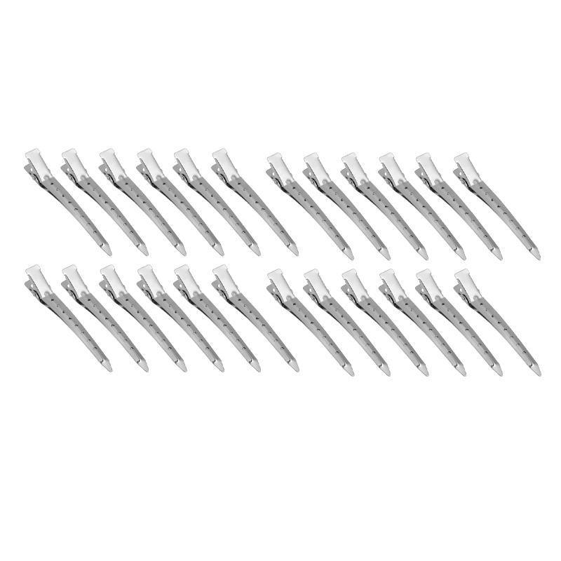6-54X 9cm Hairdressing Sectioning Hair Clips Duck Bill Hairpin Salon Metal Curl Clips - 12PCS