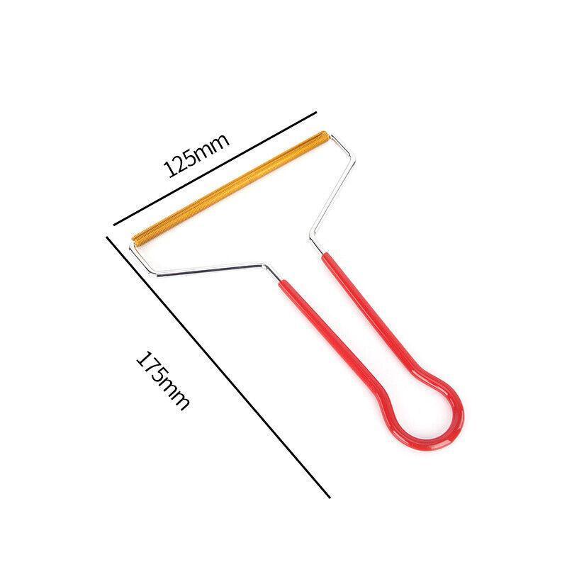 Lint Cleaner Pro Steel Manual Clothes Fluff Remover Fabric Sweater Fuzz Shaver - Red