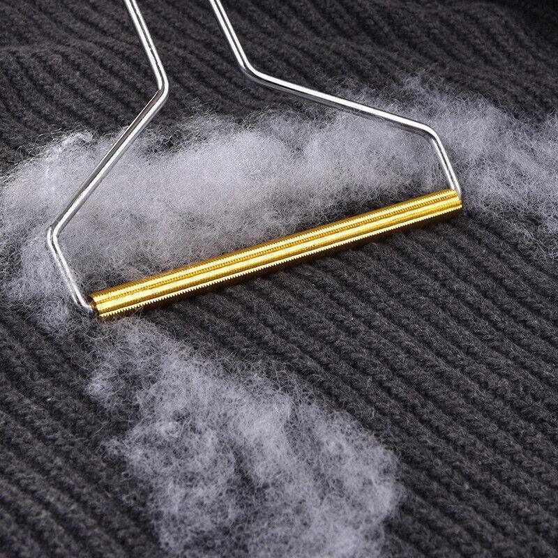 Lint Cleaner Pro Steel Manual Clothes Fluff Remover Fabric Sweater Fuzz Shaver - Red