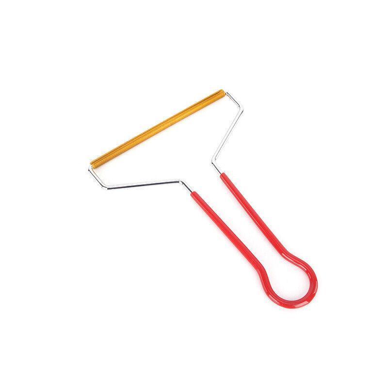 Lint Cleaner Pro Steel Manual Clothes Fluff Remover Fabric Sweater Fuzz Shaver - Red