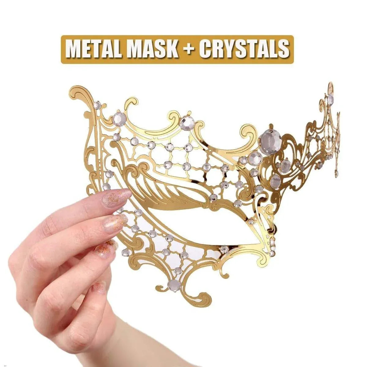 Hollow Out Iron Art Half Face Mask for Masquerade Party Costume Ball Accessories