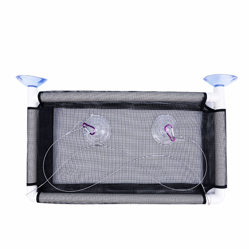 Cat Window Bed Suction Cup Hammock Black Breathable Hanging Seat 55x35cm