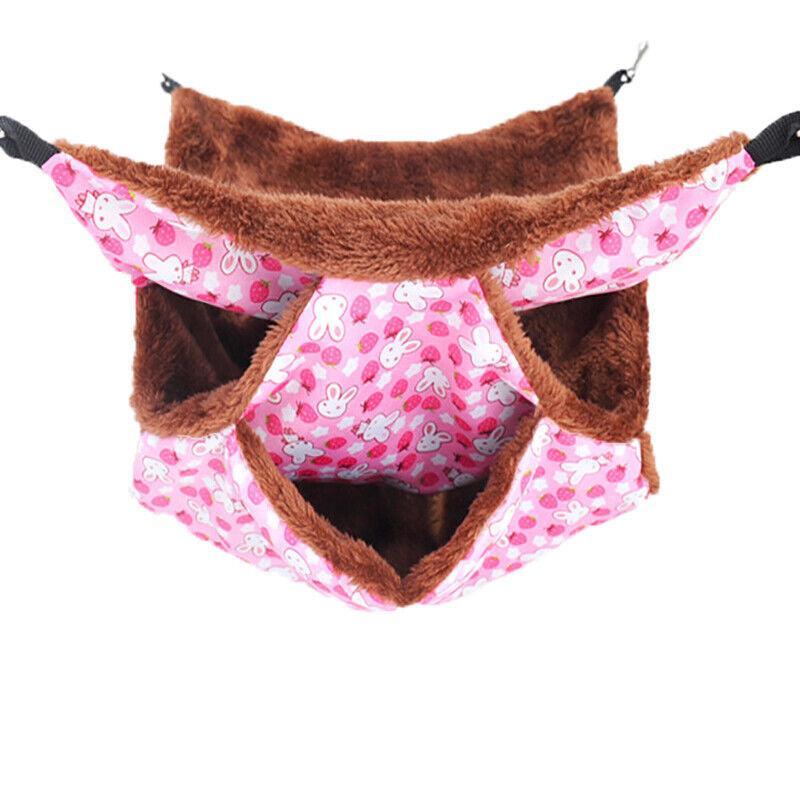 Hanging Hammock Nest Bed for Hamster Guinea Pig Ferret Rat Mice Cage Warmer Toy - Green Rabbit