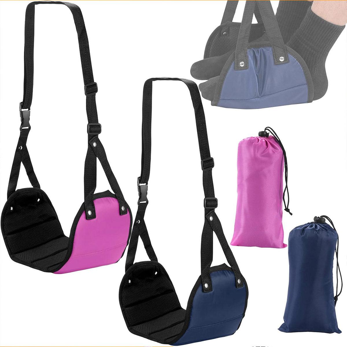 Travel Rest Hammock Office Foot Hammock Portable Rest for Relaxation Support - Rose Red