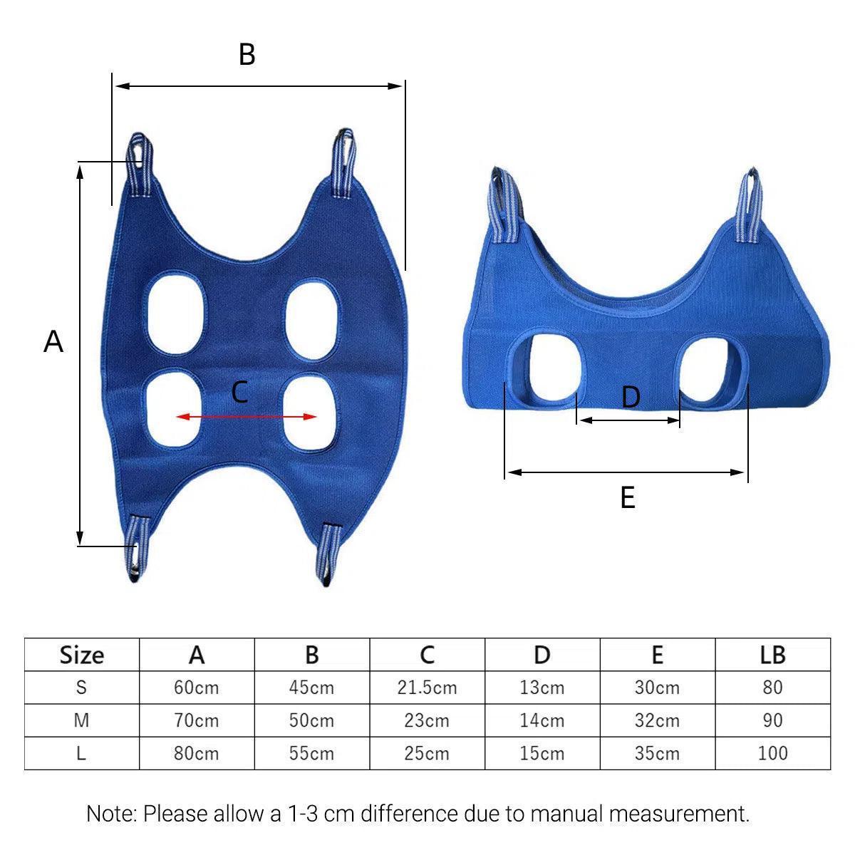 L Size Hammock Helper Pet Dog Cat Grooming Restraint Bags For Bathing Trimming Nail - Black