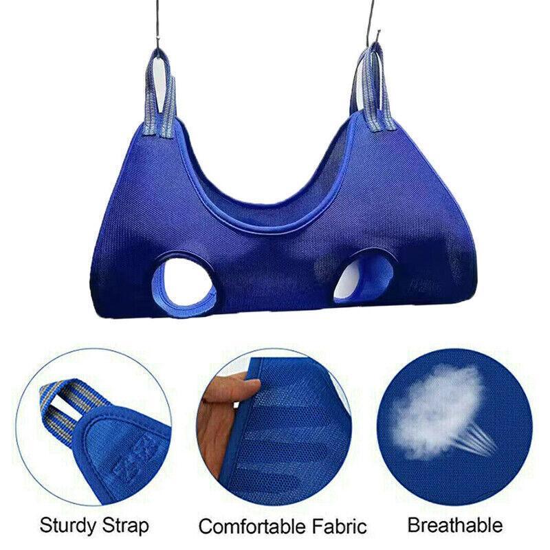 L Size Hammock Helper Pet Dog Cat Grooming Restraint Bags For Bathing Trimming Nail - Red
