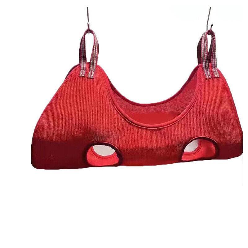 L Size Hammock Helper Pet Dog Cat Grooming Restraint Bags For Bathing Trimming Nail - Red