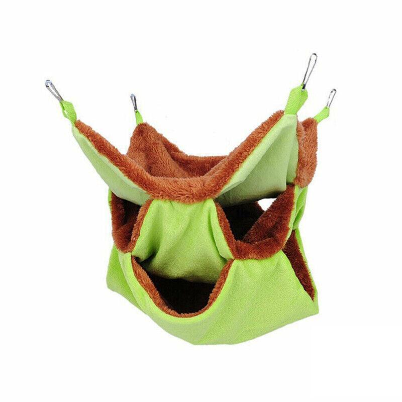 Hanging Hammock Nest Bed for Hamster Guinea Pig Ferret Rat Mice Cage Warmer Toy - Pink Rabbit