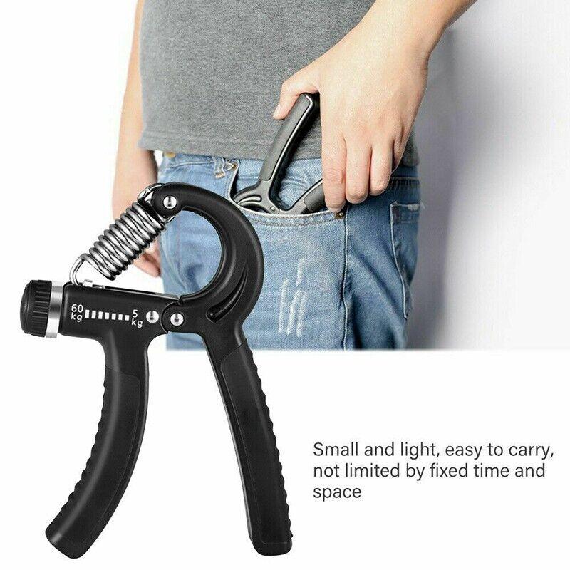 Adjustable Power Hand Grip Forearm Exerciser Gripper Strengthener Trainer 5-60Kg - Red