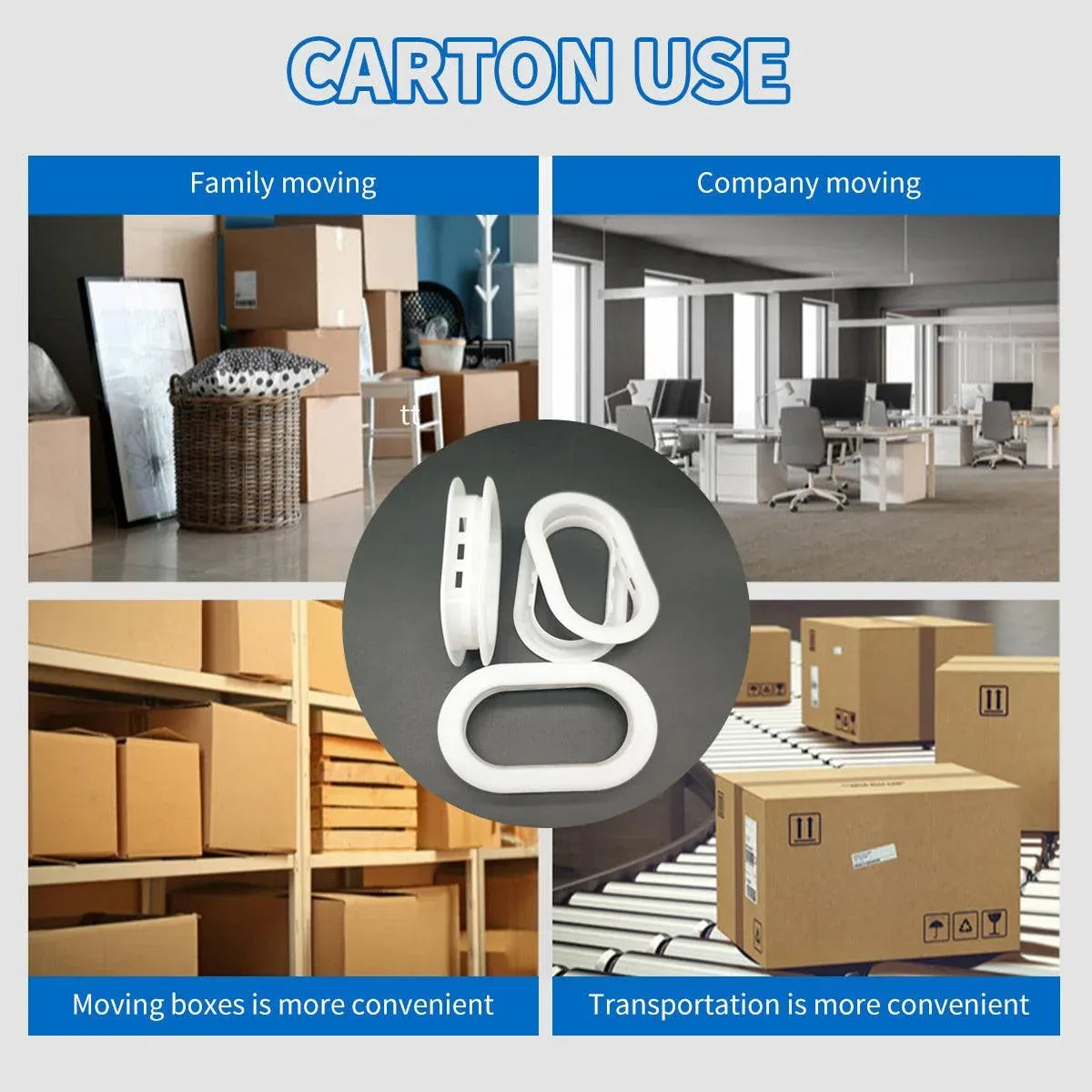 100-Piece Plastic Carton Handle Set
