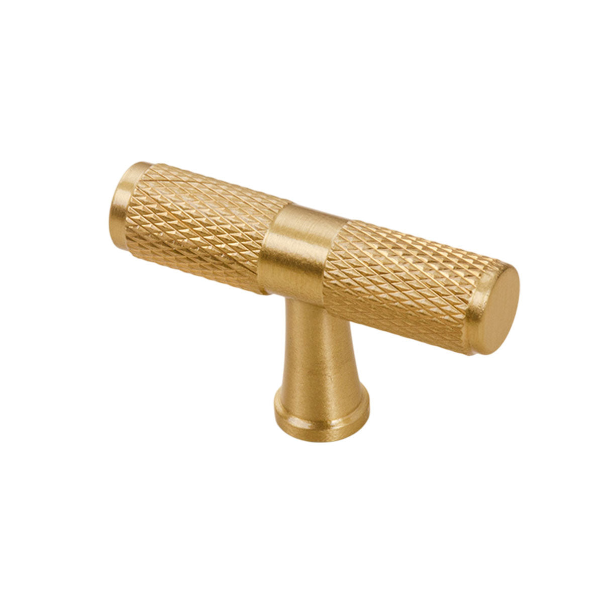Light Luxury Cabinet Handle Full Copper Gold Straight Knurled Drawer Door Pull - 320mm