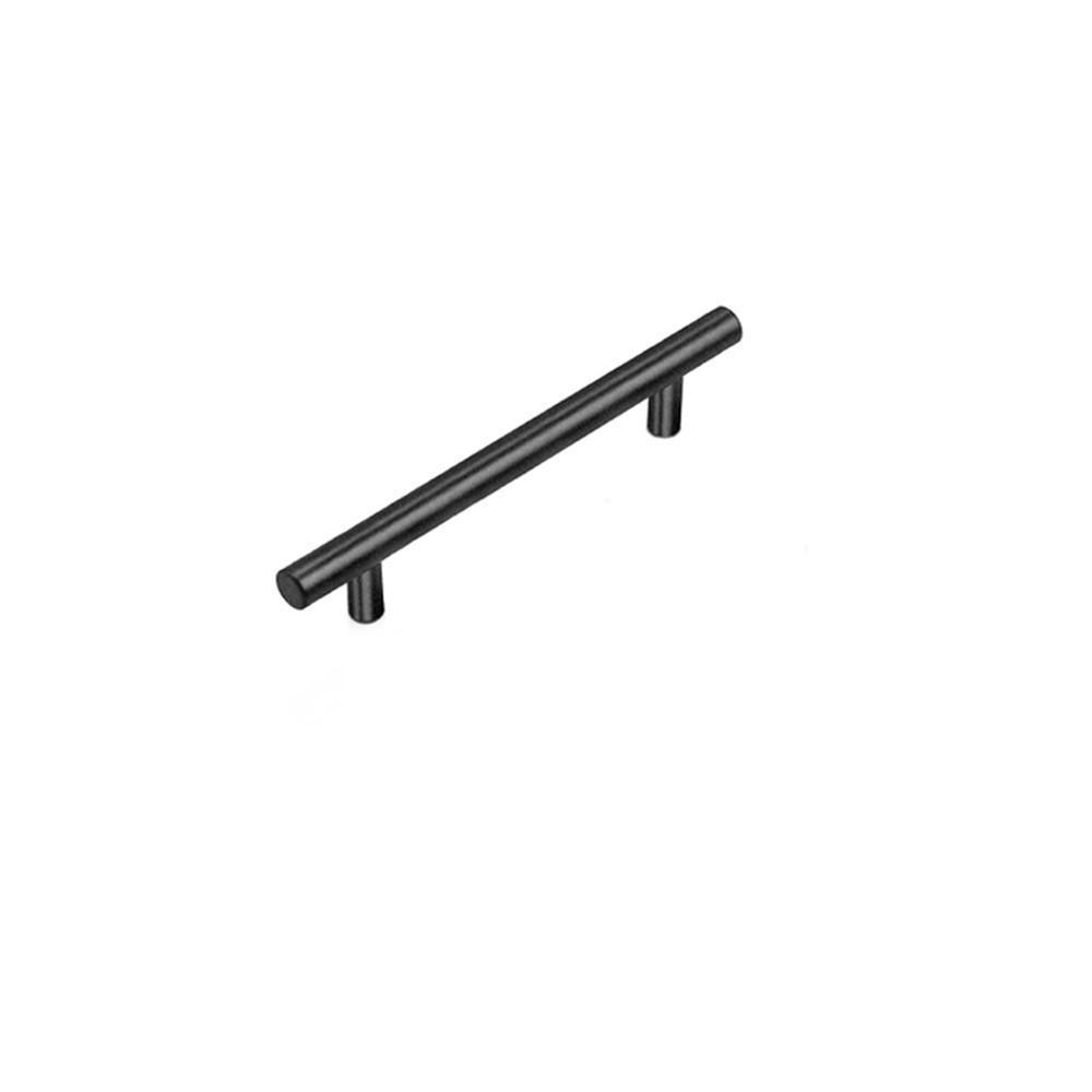 5PCS Black Kitchen Cabinet Door Handles Stainless Steel Door Drawer Pull T Bar - 50mm