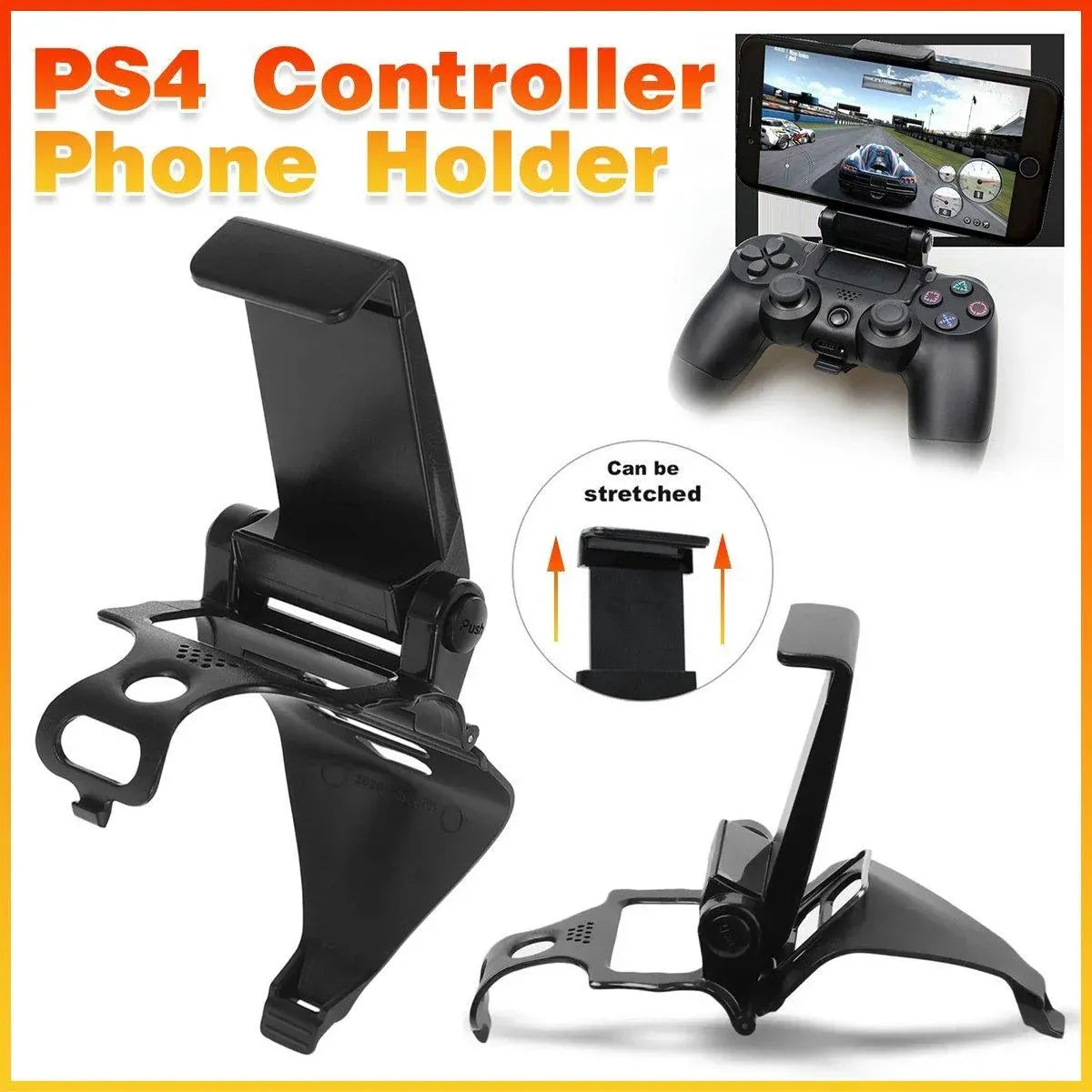 1-Piece Phone Mount Compatible with PlayStation 4 Controller