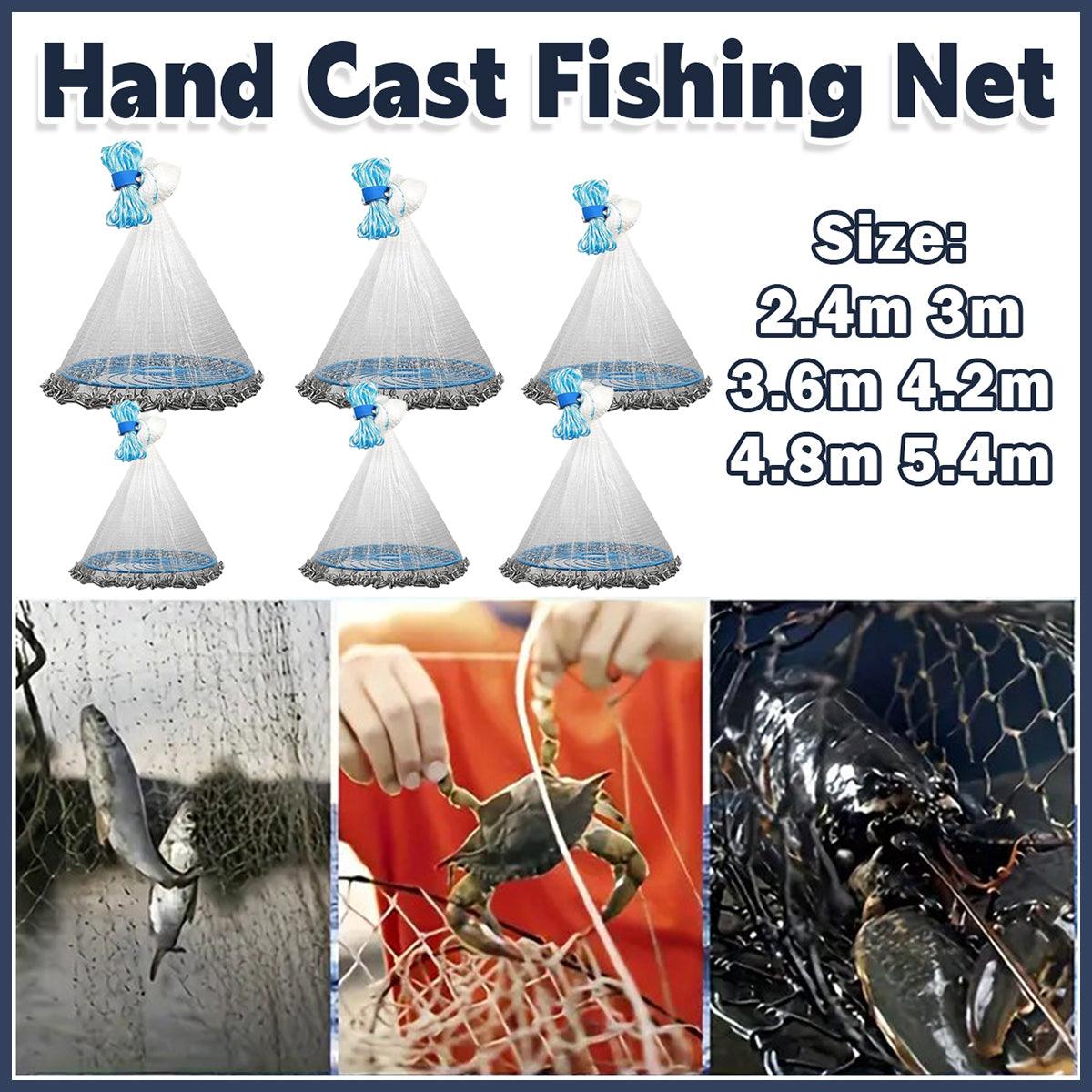 Frisbee Hand Casting Fishing Net Easy Throw Bait Net Swinging Tackle Gear - 540cm