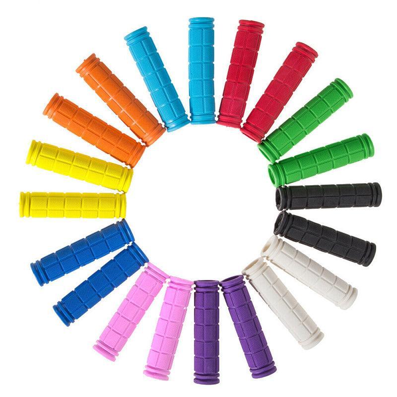 Rubber Grips For Bmx Mtb Cycle Road Mountain Bike Scooter Bicycle Handle Bar - Orange