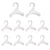 10PCS Wardrobe Plastic Storage Rack Hook Multi-Purpose Hanger Tie Scarf Holder - White