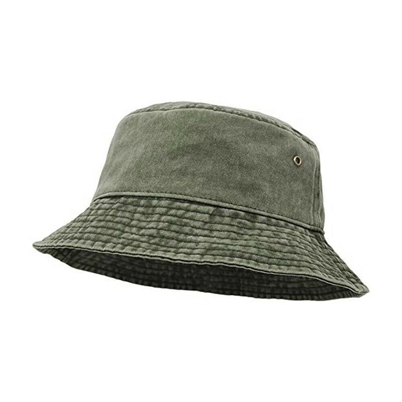 Unisex Men Women Washed Cotton Outdoor Camping Sports Bucket Hats Fisherman Hat - Grey