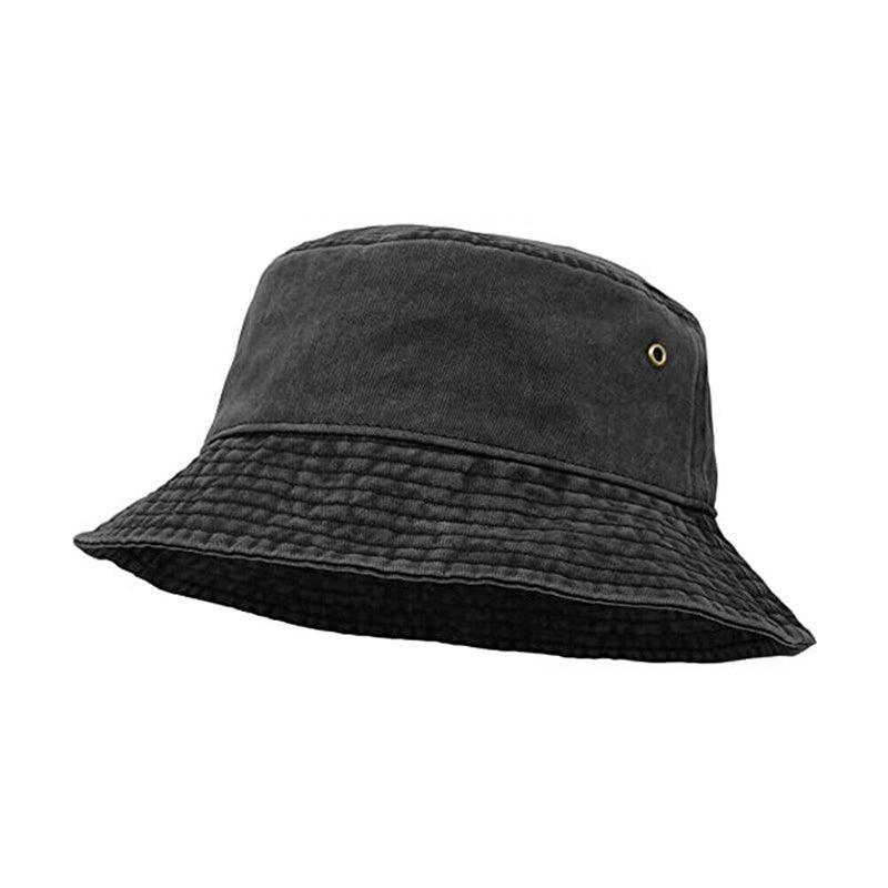 Unisex Men Women Washed Cotton Outdoor Camping Sports Bucket Hats Fisherman Hat - Grey