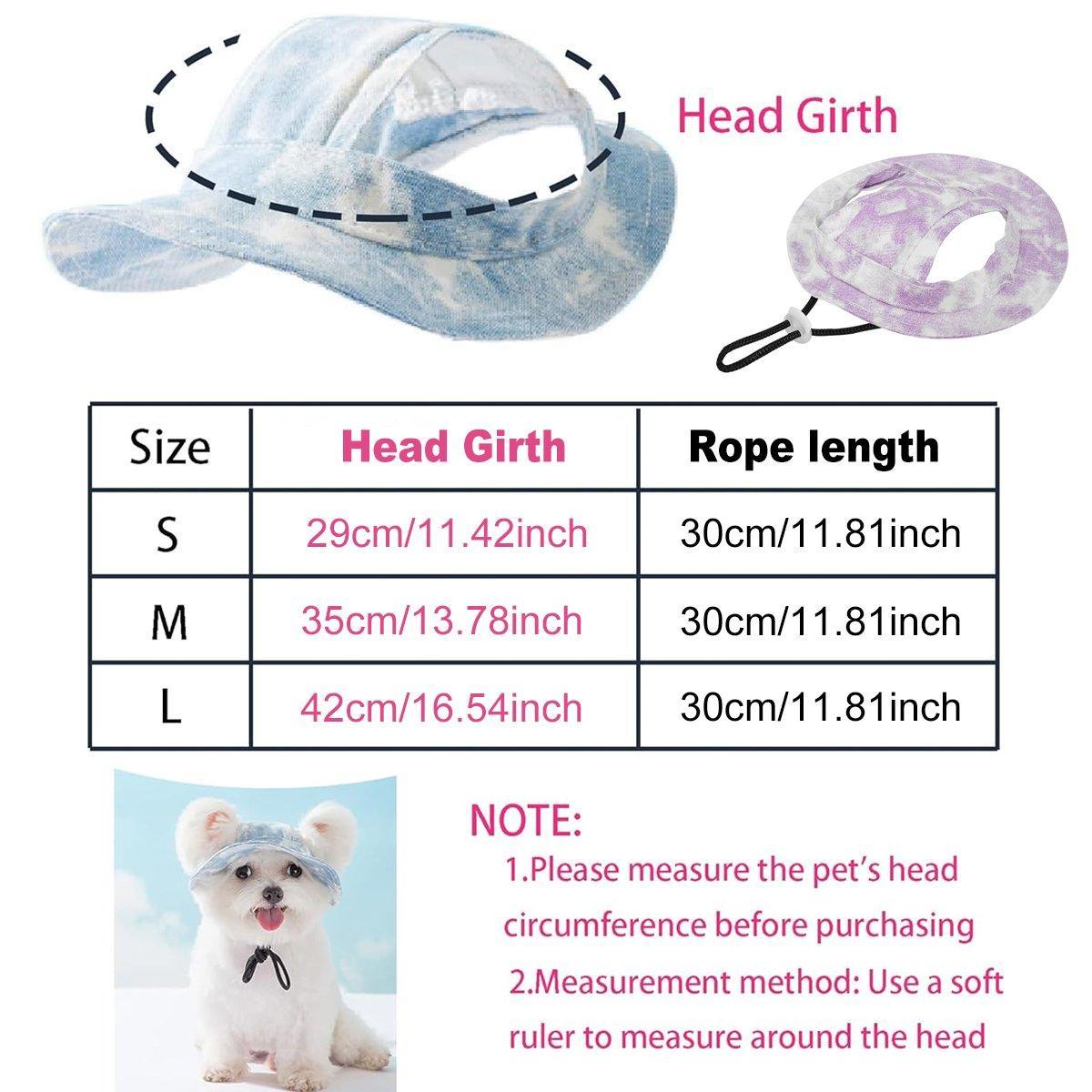 Adjustable Pet Hat with Cute Leaky Ears Sunscreen Fisherman Hat Four Seasons Use - Purple-M