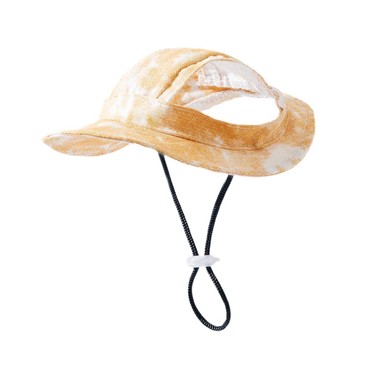 Adjustable Pet Hat with Cute Leaky Ears Sunscreen Fisherman Hat Four Seasons Use - Purple-M