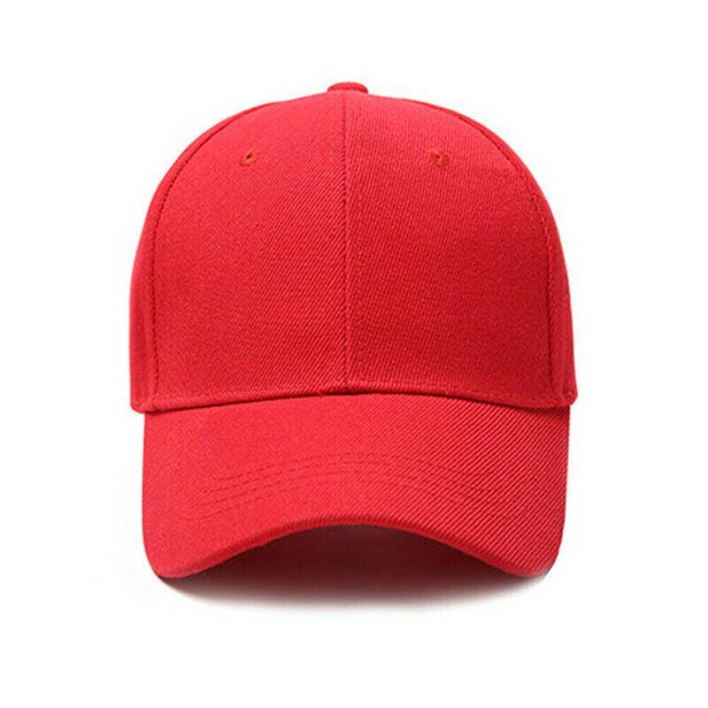 Summer Multi-colour Shade Baseball Cap Outdoor Peaked Sun Visor Hat - Red