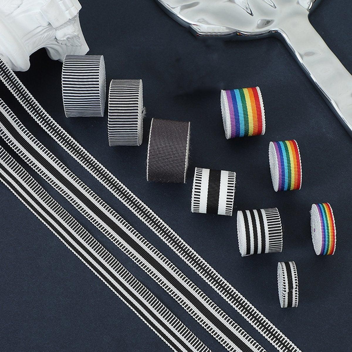 50Yards DIY Elastic Binding Tape Bias Ribbon Strap Sewing Craft Webbing Trimming - Gray-2.5cm