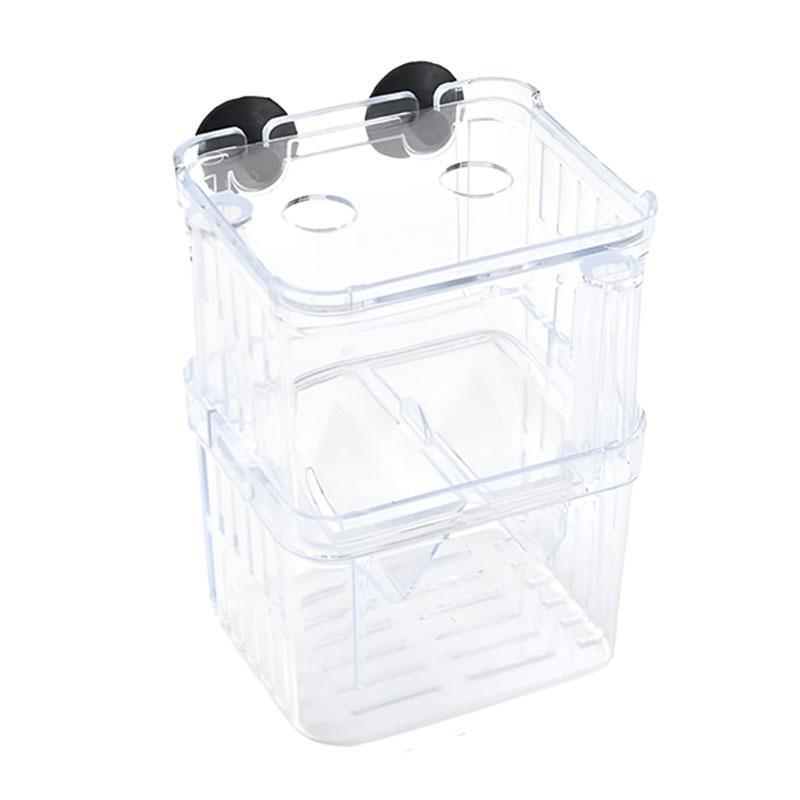 Guppy Breeding Aquarium Fish Tank Hatchery Isolation Breeder Rearing Box - L-13*10*7cm