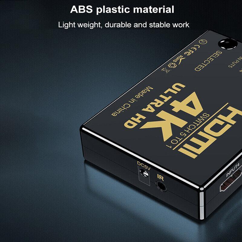 HDMI Switch Splitter 3-in-1 5-in-1 or 1-in-2 1080p 4K Manual or Remote Options - 3 in 1 Switch 1080p Remote