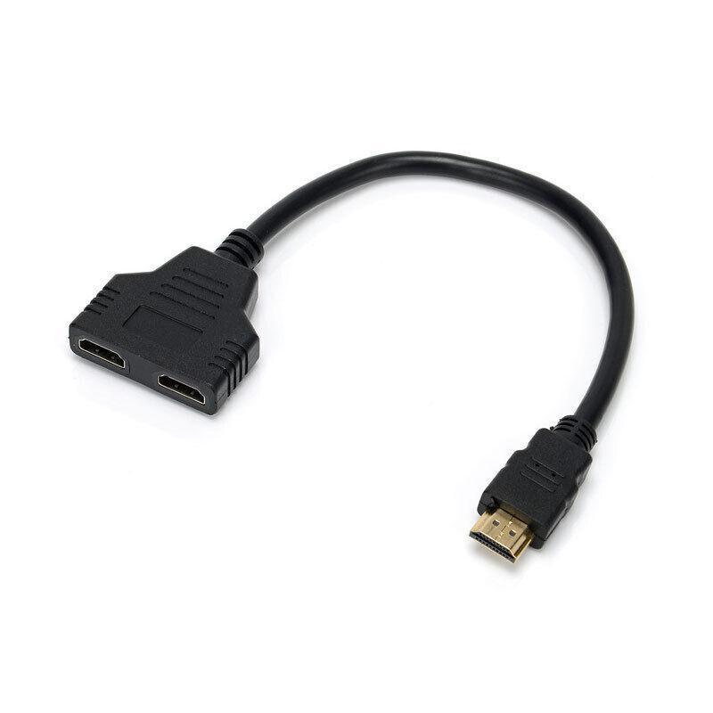 Hdmi Splitter 1 In 2 Out Cable Adapter Converter 1080P Multi Display Duplicator